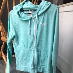 Mint Victoria Secret PINK zip hoodie